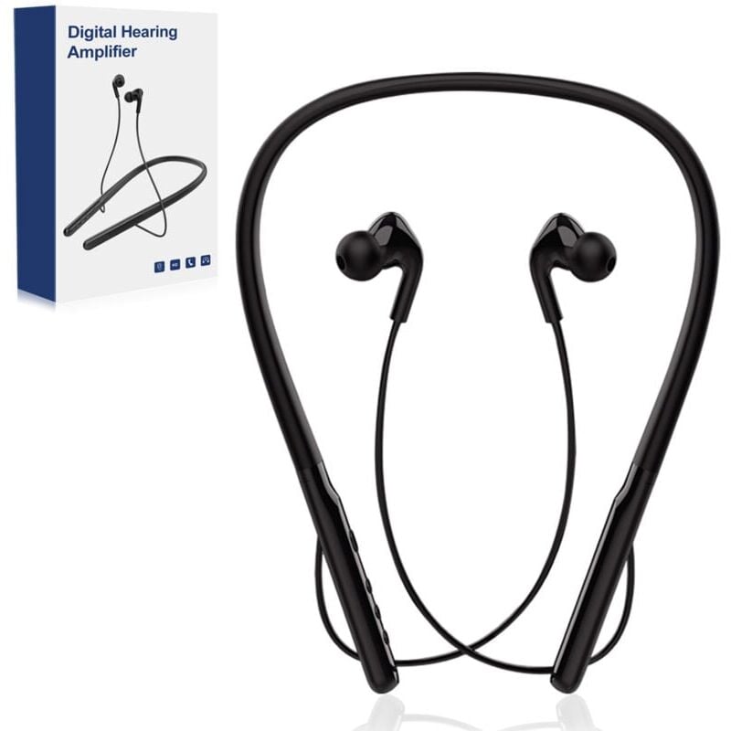 foto del prodotto snq cuffie wireless bluetooth con archetto da collo, cuffie ausiliarie bluetooth, adatte ad anziani con sordit , riduzione del rumore, modello
