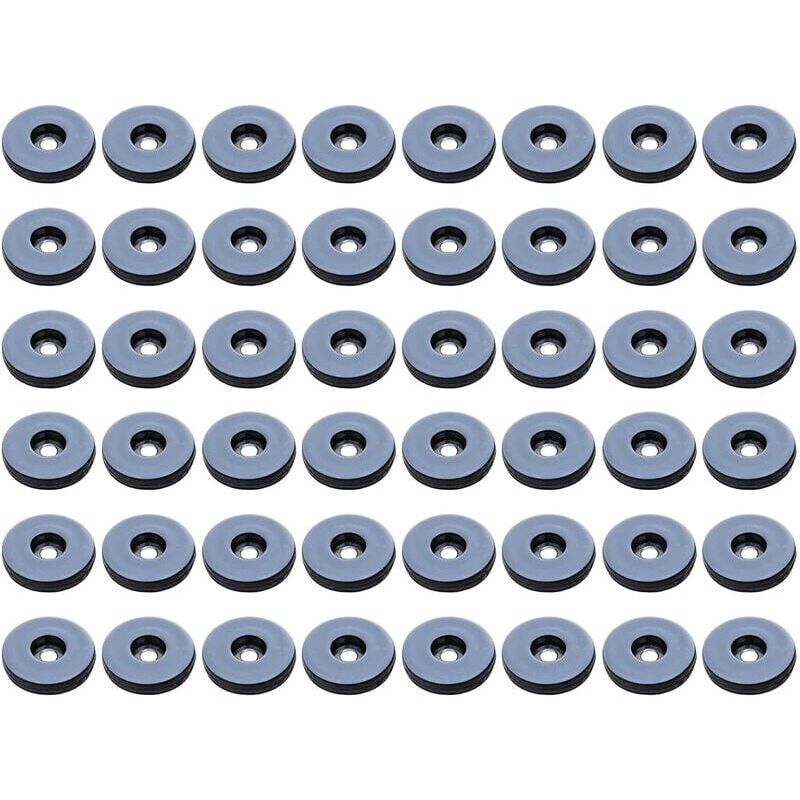 foto del prodotto snq cuscinetti per mobili, 48 pezzi di cuscinetti rotondi in teflon per mobili, piedini antivibrazione per mobili 19 mm, rotondi 