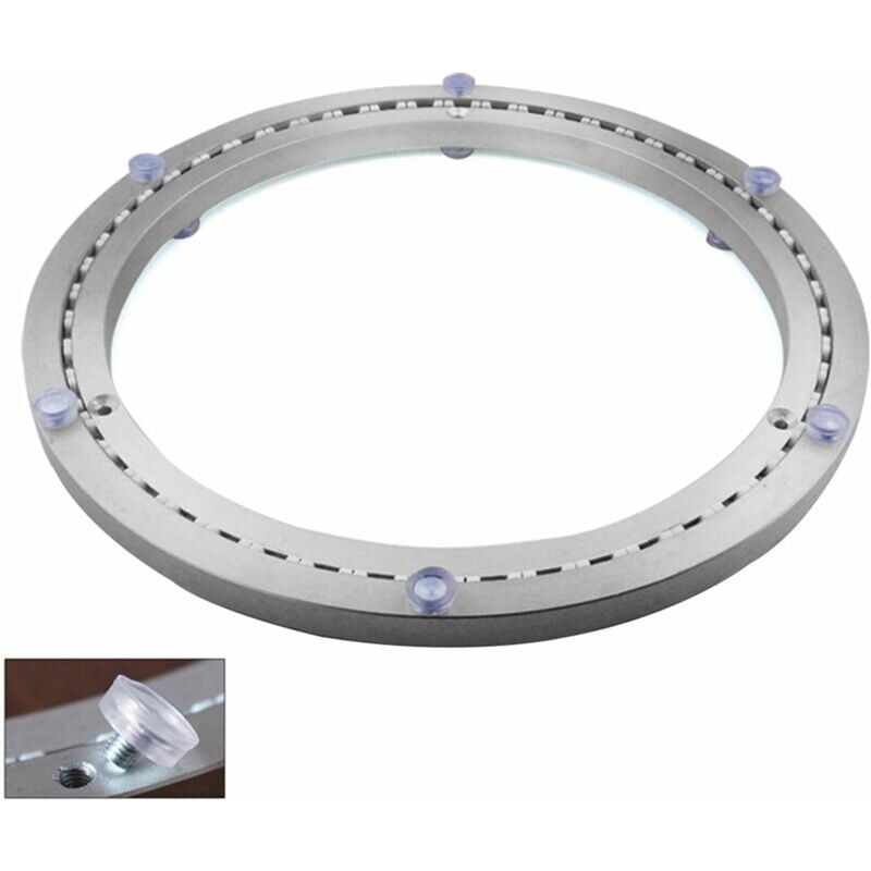 foto del prodotto snq cuscinetto girevole in metallo, base girevole rotonda, rotazione a 360 , cuscinetti a sfere a fila singola, per impieghi gravosi, 40cm
