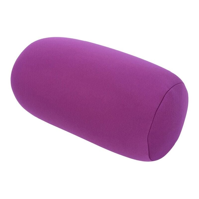 foto del prodotto snq cuscino a rullo per la schiena con microsfere, per viaggi, casa e sonno, comodo cuscino viola