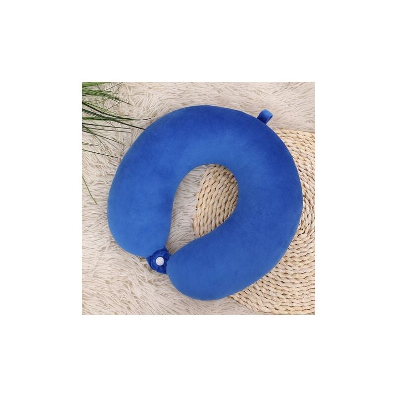 foto del prodotto snq cuscino cervicale in memory foam blu, cuscino cervicale per auto a forma di u, cuscino cervicale commerciale