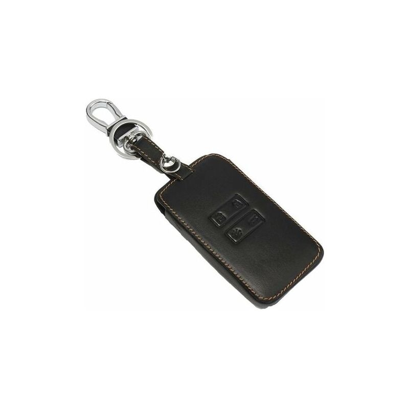 foto del prodotto snq custodia in pelle per chiave auto portachiavi per renault kadjar 4 pulsanti accessori di protezione della pelle marrone 