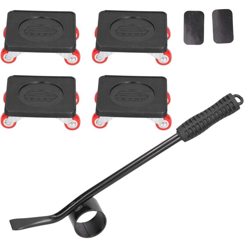 foto del prodotto snq d m nageur meubles, 5pcs l ve meubles usage intensif ensemble d outils pour d m nageurs curseurs avec 4 roulettes double roulement