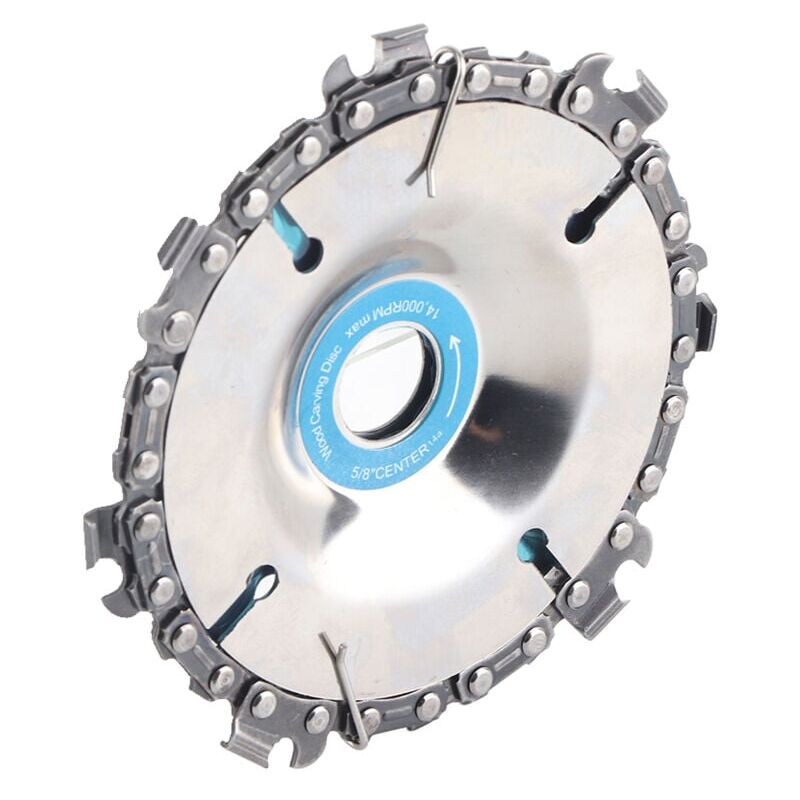 foto del prodotto snq disco a catena per intaglio del legno, accessorio per smerigliatrice angolare, disco a catena da 4 7 aperture di taglio 