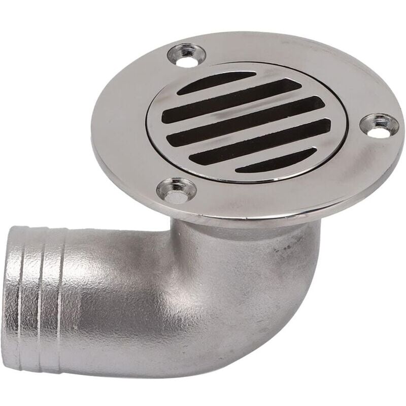 foto del prodotto snq drain de plancher de pont de bateau, dalots de drainage de pont en acier inoxydable marin 316 90 degr s de 1 1 2 pouce 38 mm , dalots de