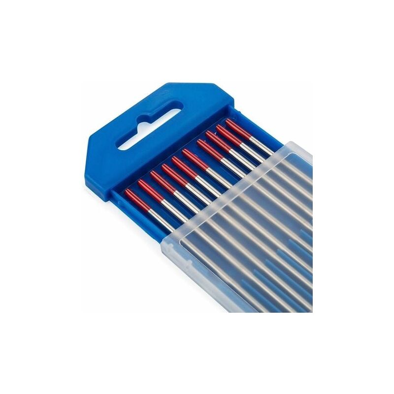 foto del prodotto snq elettrodi di tungsteno per saldatura tig con 2 di torio wt20 rosso 1,6 mm 150 mm 10 pezzi per confezione