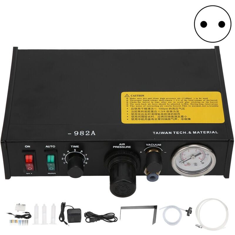 foto del prodotto snq erogatore di colla, macchina di riempimento automatico di colla ac220 240v 982a controller di erogazione ad alta precisione per elettronica,