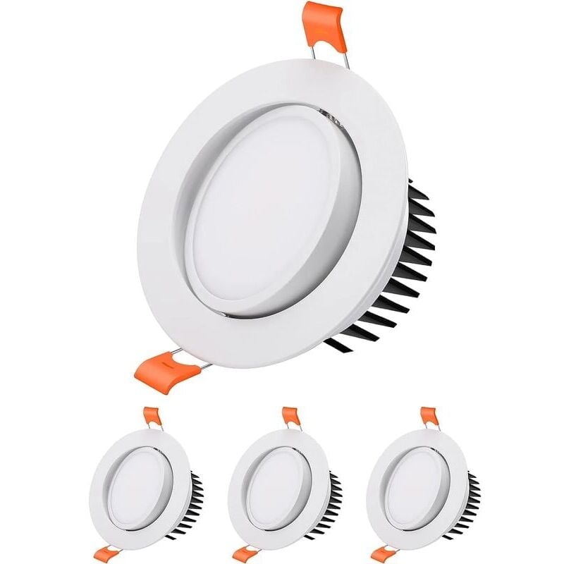 foto del prodotto snq faretto da incasso a led, 3 pezzi faretto da incasso a led da 12 w per bagno, 6000 k bianco freddo faretto da incasso a led extra piatto 40 