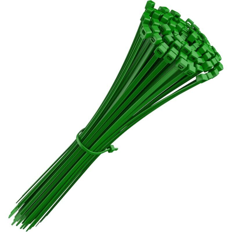 foto del prodotto snq fascette stringicavo 200 mm x 4,8 mm, fascette stringicavo, fascette stringicavo in nylon rilsan, fascette stringicavo 200 mm, colore verde,