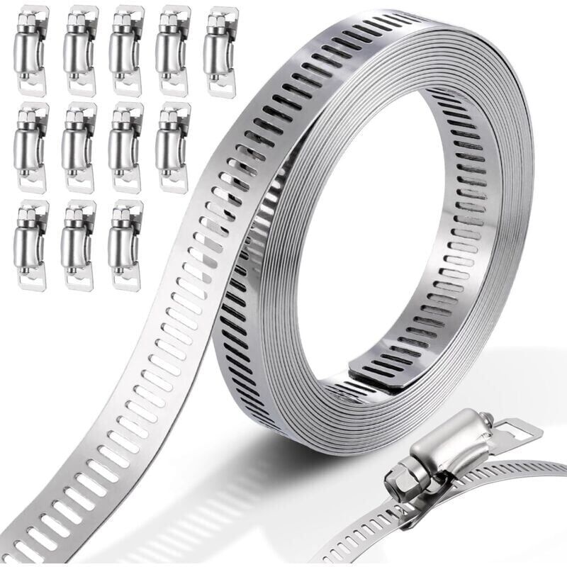 foto del prodotto snq fascette stringitubo, fascette stringitubo in acciaio inossidabile 304, fascette stringitubo regolabili, fascette stringitubo in acciaio