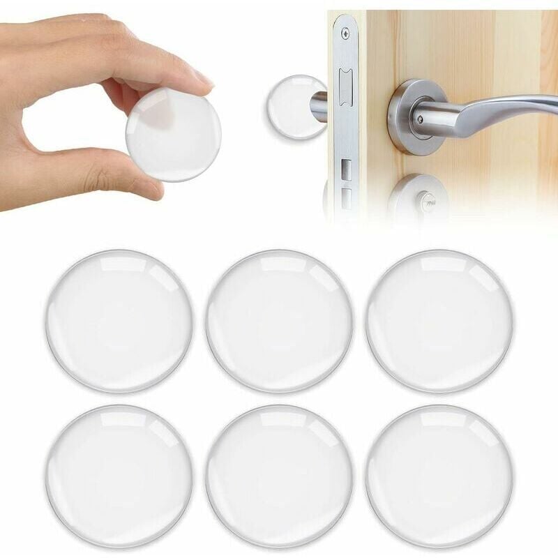 foto del prodotto snq fermaporta da parete, 12 pezzi fermaporta autoadesivi in silicone, fermaporta resistente per porte di armadi, cucine, bagni e uffici.