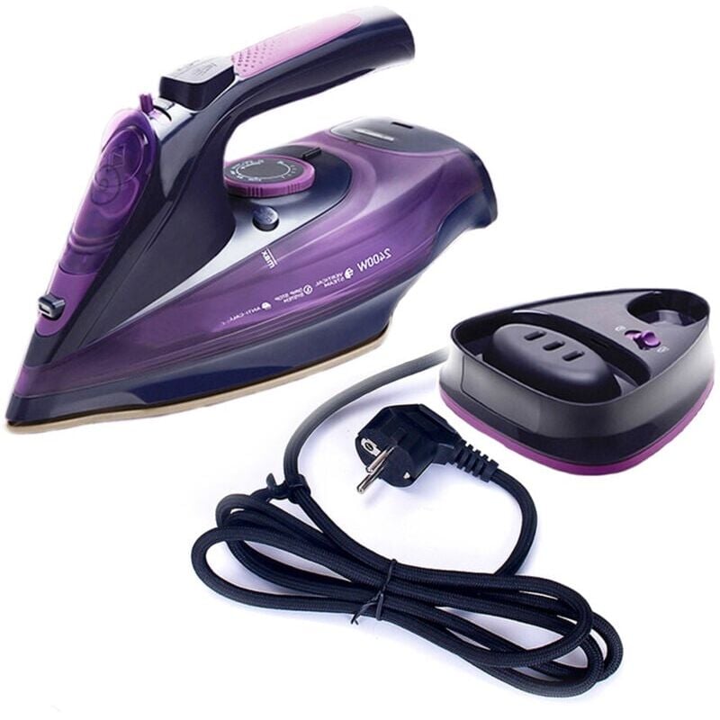foto del prodotto snq ferro da stiro a vapore senza fili 2400w 5 velocit regolabili anti goccia anticalcare spina ue viola