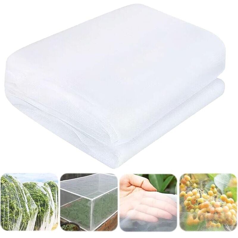foto del prodotto snq filet anti insecte 2.5m x 7m, filets pour jardin, filet anti insecte potager, maille fine anti insecte en maille pour la protection des