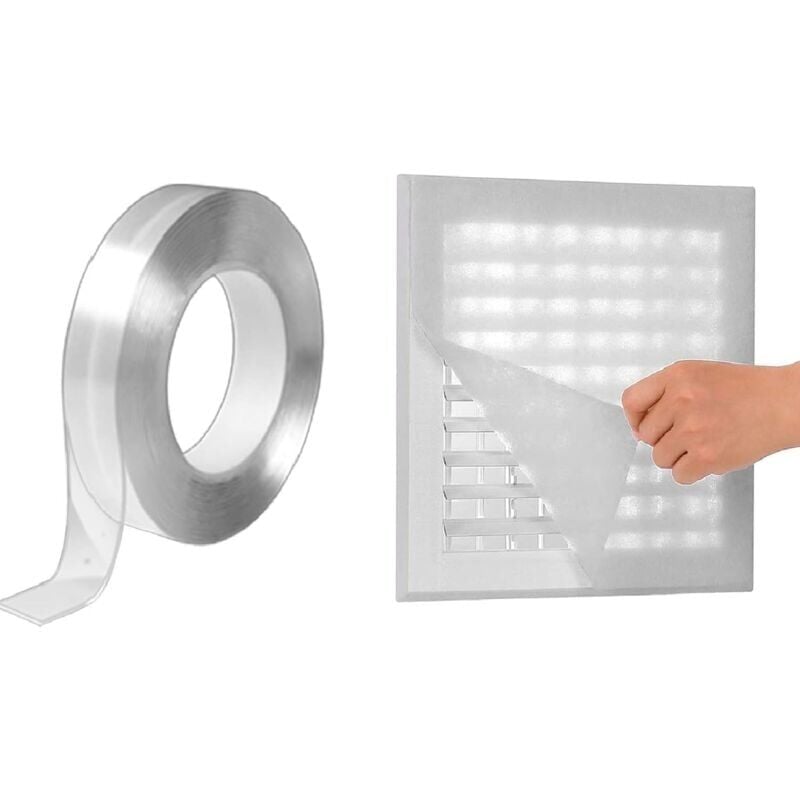 foto del prodotto snq filtri per prese d aria con nastro biadesivo, filtro per condizionatore d aria da 6,56 x 3,28 piedi per registri e griglie di aspirazione di