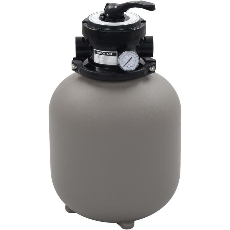 foto del prodotto snq filtro a sabbia per piscina con valvola a 4 posizioni grigio 350 mm