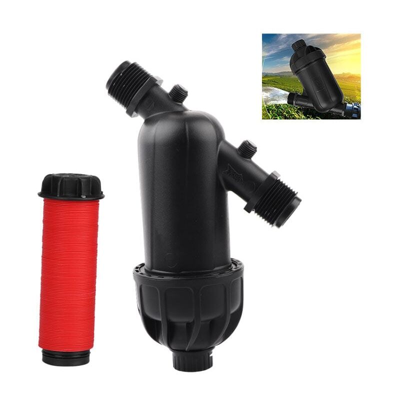 foto del prodotto snq - filtro per irrigazione a goccia, filtro a disco a maglie alte 120 micron, filtro per irrigazione agricola, filtro per irrigazione di prati e giardini