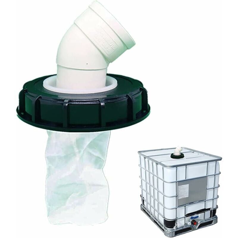 foto del prodotto snq filtro per serbatoio da 1000 litri a 45 , con filtro in nylon lavabile, per collegamento a serbatoio da 1000 litri, filtro per coperchio ibc,