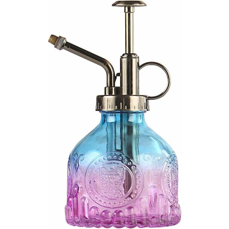 foto del prodotto snq flacone spray in vetro, annaffiatoio vintage alto 6,5 con pompa superiore, ugello a prova di perdite ad alta nebulizzazione per piante da