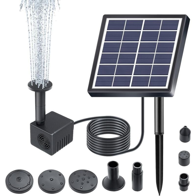 foto del prodotto snq fontana solare , fontana solare automatica dc brushless direct drive, pannello solare da 1,5 w, pompa solare per giardino