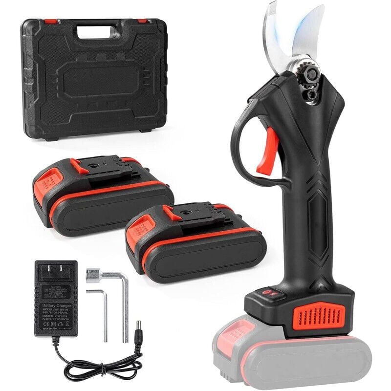 foto del prodotto snq forbici da potatura 21v 2 batterie cesoie da potatura per alberi da frutto,