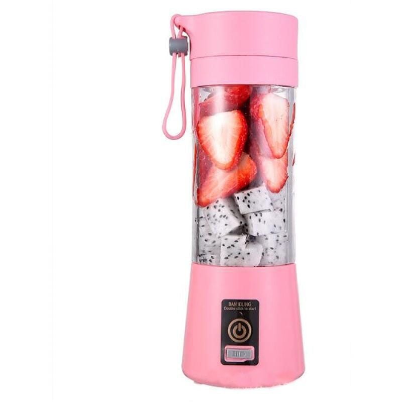 foto del prodotto snq frullatore tracheale frullatore elettrico per frullati frullatore per succhi ricaricabile tramite usb 400ml rosa. 