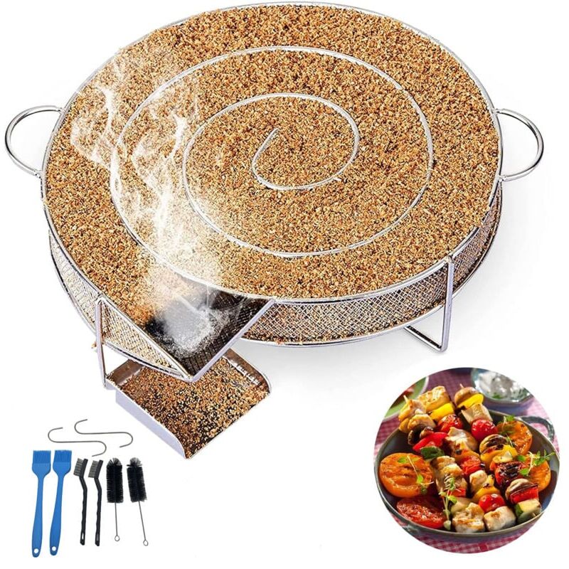foto del prodotto snq g n rateur de fum e froide, generateur froide, bbq fumoir, gril fumoir acier inoxydable, g n rateur fum e avec brosse et crochets, id al pour
