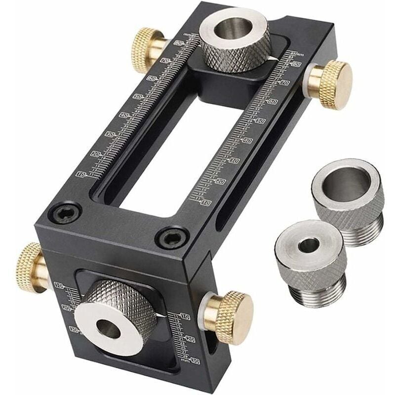 foto del prodotto snq gabarit 2 in 1 per il lavoro del legno, gabarit con pochette regolabile, kit guida per la misurazione a 4 angoli 6 8 10 12 mm, kit cheville per