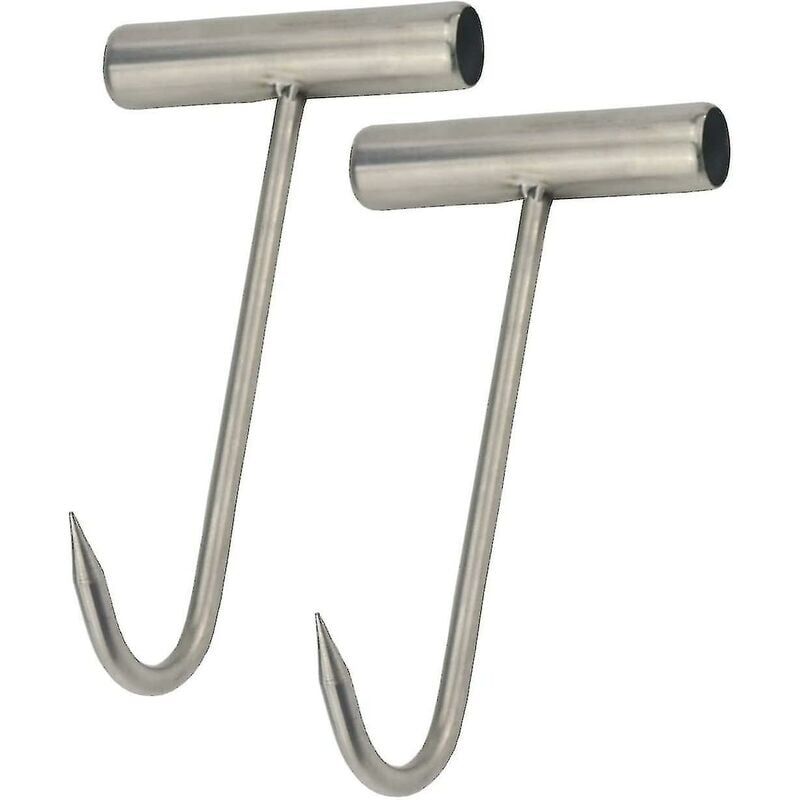 foto del prodotto snq ganci a t in acciaio inossidabile, gancio per disossare la carne con impugnatura a t, per cucina, macelleria, ristorante, utensile per barbecue