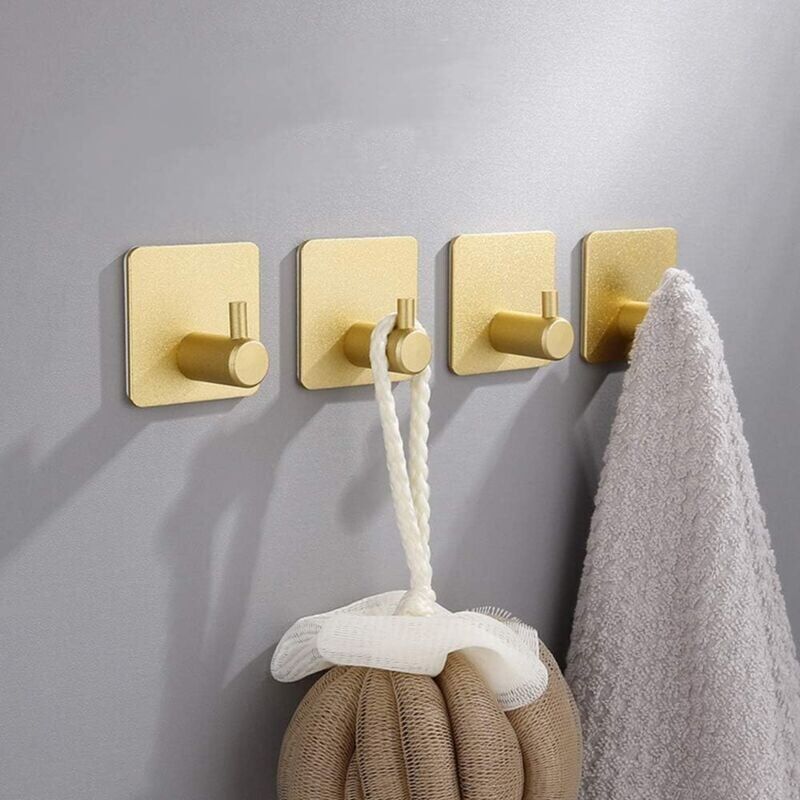 foto del prodotto snq ganci adesivi resistenti in acciaio inossidabile, eleganti ganci da parete antiruggine per cucina bagno porta