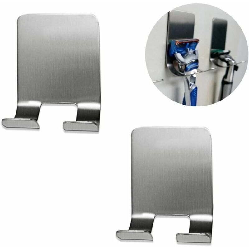foto del prodotto snq ganci da parete multifunzionali per porta rasoio, ganci da doccia per porta rasoio da bagno, ganci da parete multifunzione impermeabili per