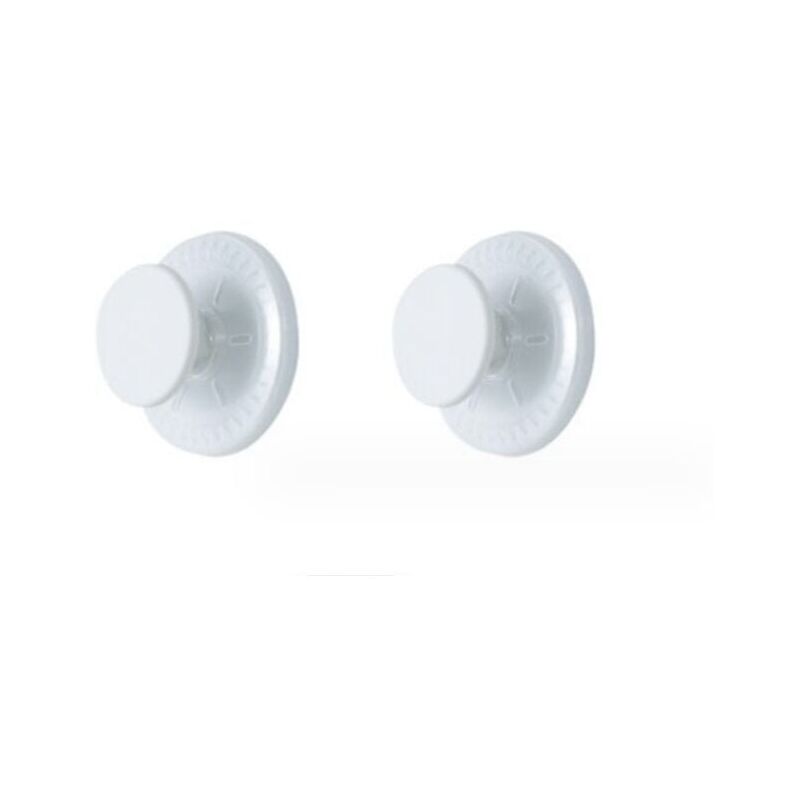 foto del prodotto snq ganci da parete rotondi bianchi da 2 pezzi, 3,3 x 6,4, in plastica di alta qualit con ventosa resistente, gancio da parete adesivo per
