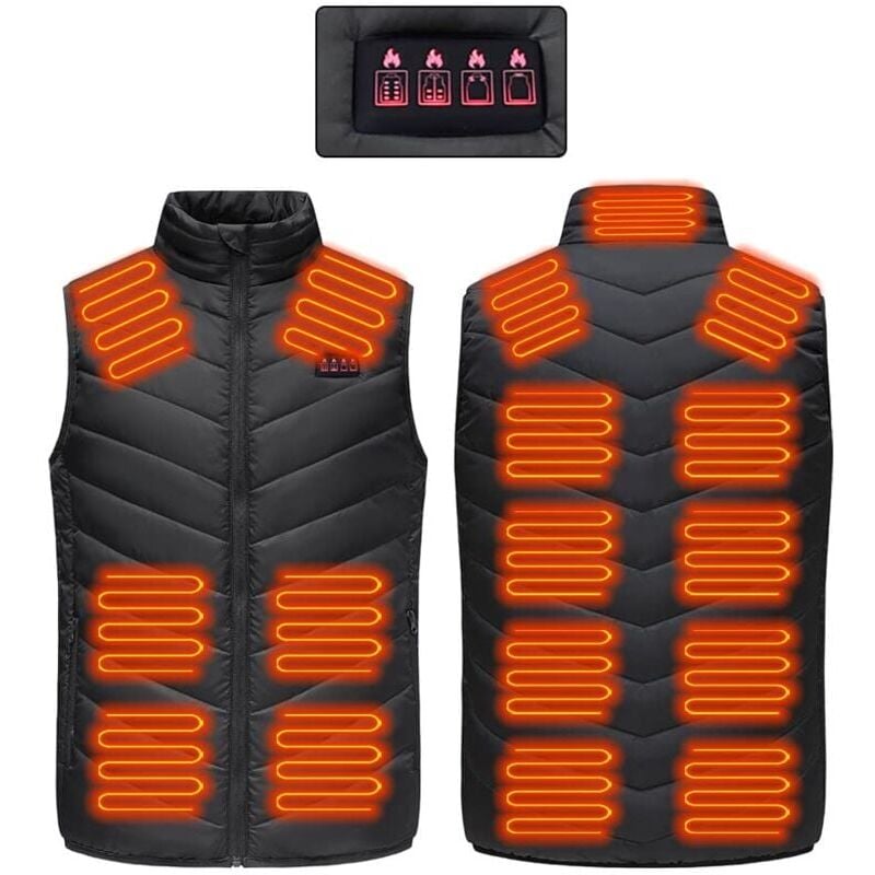 foto del prodotto snq gilet riscaldato leggero per uomo, gilet riscaldato elettrico ricaricabile intelligente, gilet riscaldato elettrico unisex impermeabile l la