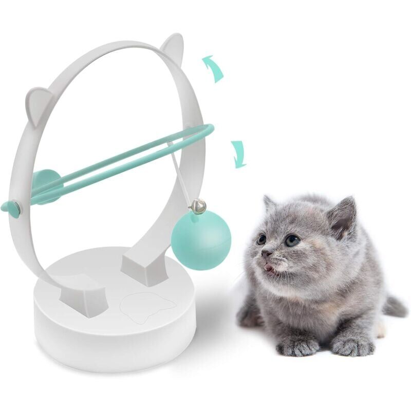 foto del prodotto snq giocattoli interattivi per gatti da interno altalena cinetica automatica giocattoli elettronici accessori per piume giocattolo per