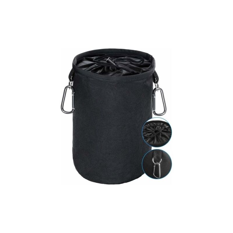 foto del prodotto snq grande borsa impermeabile per mollette con due ganci mantiene le mollette pulite e organizzate sia all interno che all esterno.