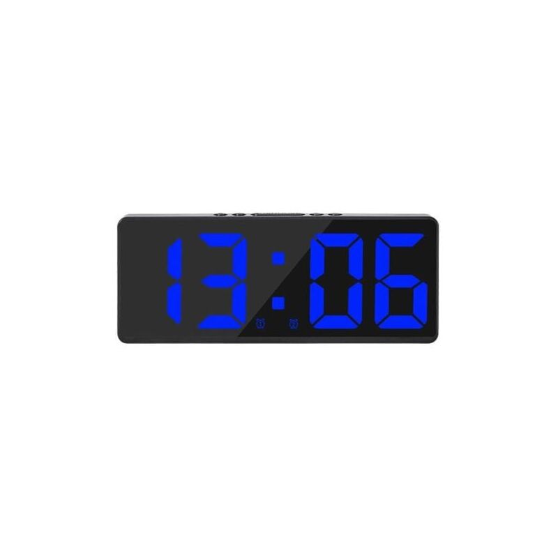 foto del prodotto snq grande orologio da parete digitale intelligente con controllo tramite app, ora, data e suono, funzione conto alla rovescia, luminosit e volume