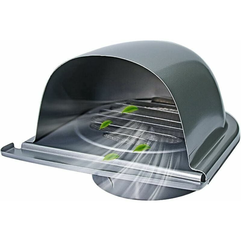 foto del prodotto snq griglia di ventilazione in acciaio inox da 100 mm, griglia rotonda per cappa camino esterna, griglia di ventilazione a u con zanzariera,
