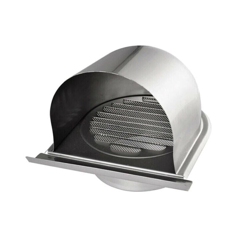 foto del prodotto snq griglia di ventilazione in acciaio inox da 150 mm, griglia rotonda per cappa camino esterna, griglia di ventilazione a forma di u con