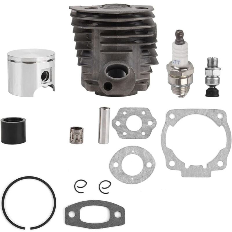 foto del prodotto snq gruppo cilindro pistone da 46 mm con kit guarnizioni compatibile con motore husqvarna rancher nikasil 50, 51, 55