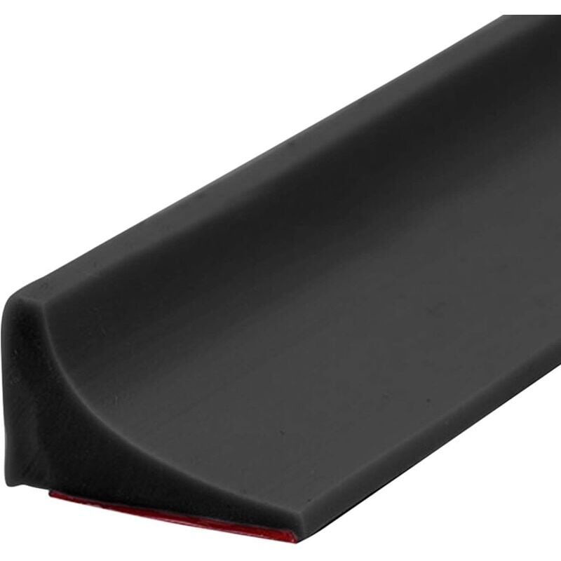 foto del prodotto snq guarnizione per doccia, barriera per doccia in silicone da 2 m, striscia impermeabile pieghevole, barriera per soglia doccia nero 