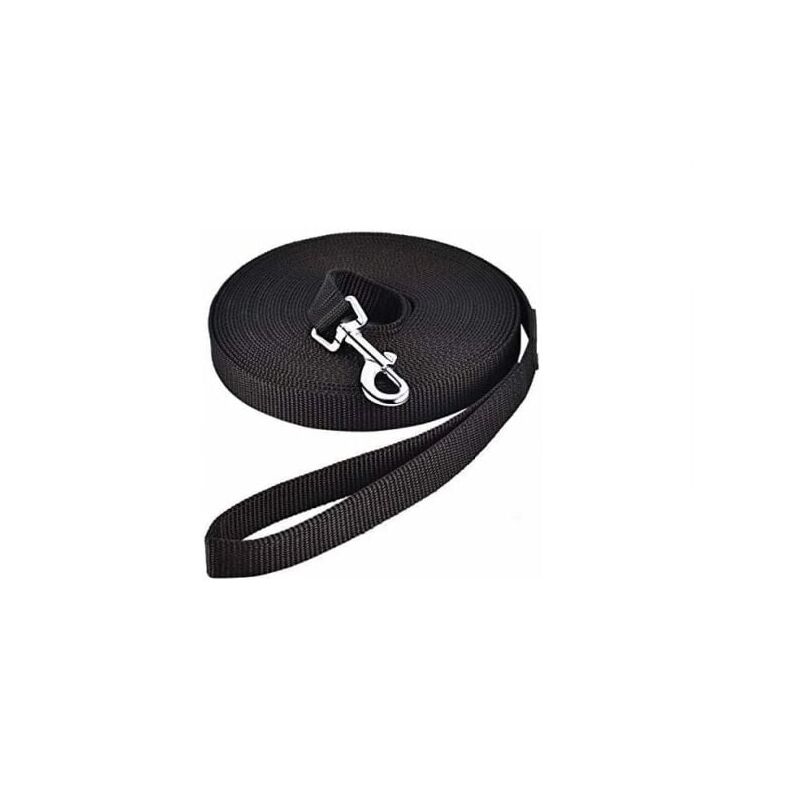 foto del prodotto snq guinzaglio per cani 10 m nero , guinzaglio per addestramento cani con maniglia, guinzaglio lungo per cani, cinturino in nylon, mani libere per