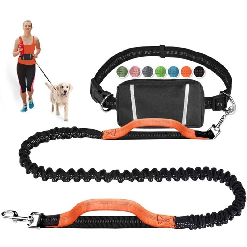 foto del prodotto snq guinzaglio per cani a mani libere, guinzaglio elastico retrattile per cani per corsa, jogging, addestramento, escursionismo con cani di taglia