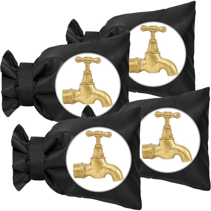 foto del prodotto snq housse de robinet pour l ext rieur, 4pcs couvercle antigel pour robinet, housse de robinet de jardin imperm able, pour la protection contre le