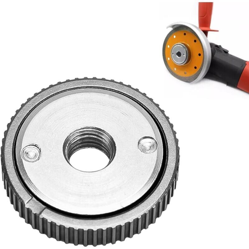 foto del prodotto snq il dado a sgancio rapido adatto a tutte le smerigliatrici angolari con filettatura da 14 mm, accessori per smerigliatrici angolari e dischi