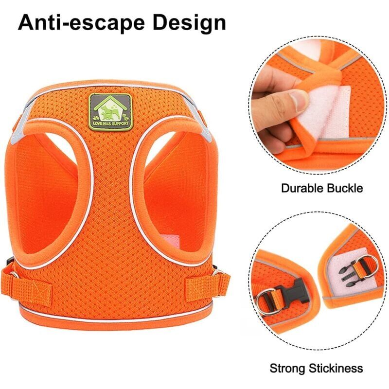 foto del prodotto snq imbracature e guinzagli per gatti imbracature per gattini imbracature per gatti riflettenti anti fuga regolabili gilet traspirante imbracature