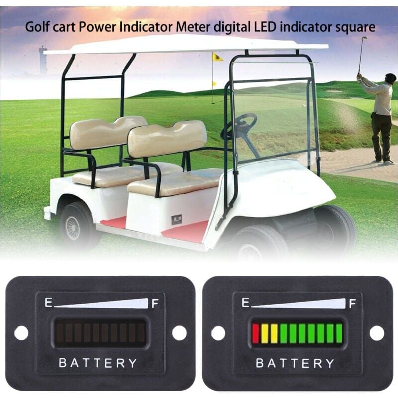 foto del prodotto snq indicatore di batteria digitale a led da 12 v 24 v per carrello da golf