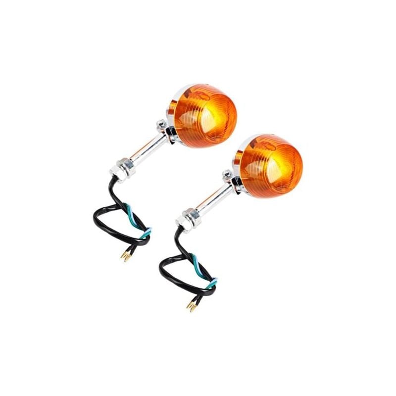 foto del prodotto snq indicatore di direzione, 2 pezzi indicatore di direzione, indicatore di direzione 12v adatto per honda c70 ct70 ct90 xl100 cb350 cm400 cb450