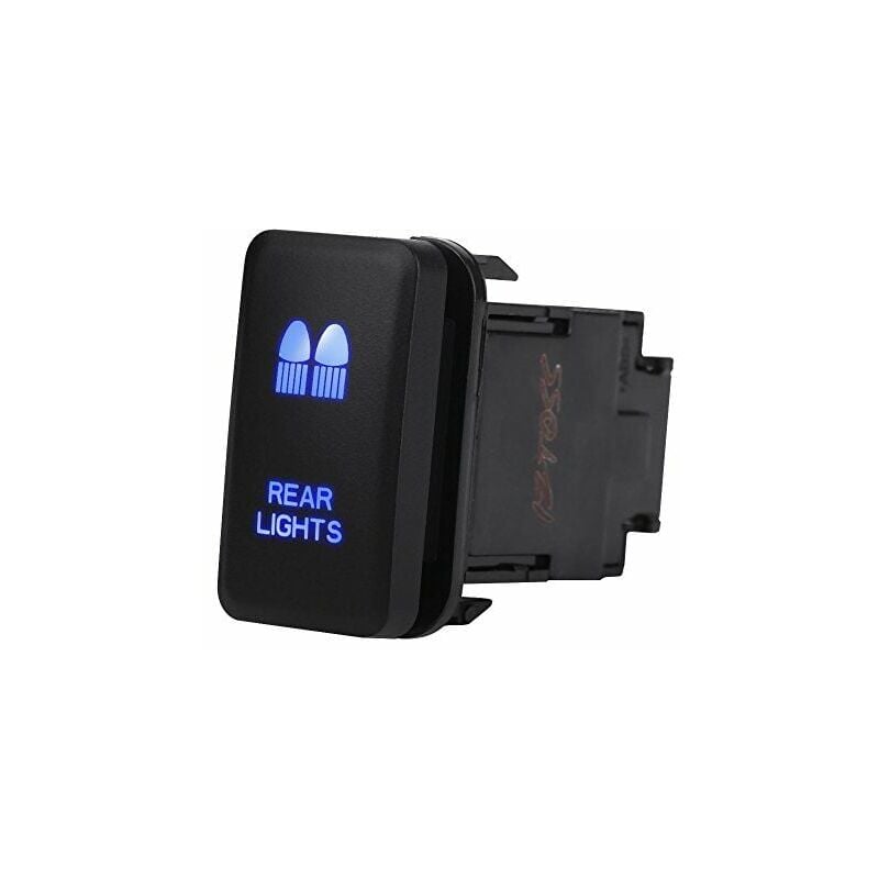 foto del prodotto snq interruttore a bascula per automobile, 12v commutatore a led blu contattore di comando on off 38,75 x 20,8 mm con cavo da 200 mm per