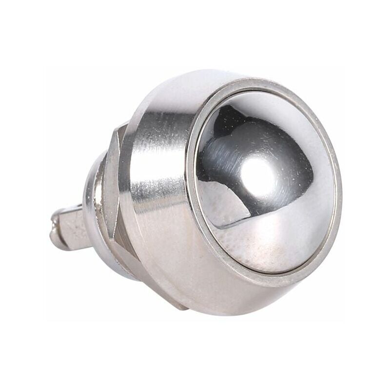 foto del prodotto snq interruttore a pulsante momentaneo, interruttore a levetta momentaneo in argento da 12 mm per impieghi gravosi con chiusura a cupola,