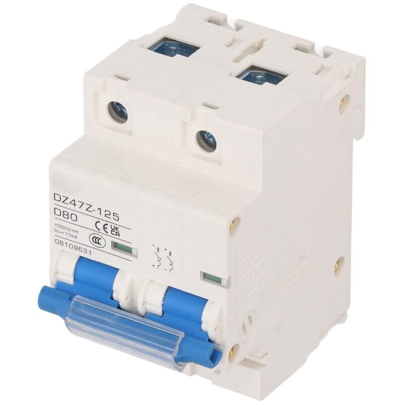 foto del prodotto snq interruttore automatico 2p, interruttore automatico 2p dc1000v, design modulare stabile pa66 per sistema elettrico marino blu 