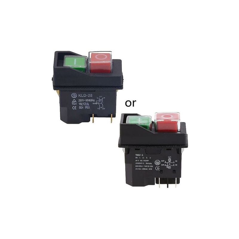 foto del prodotto snq interruttore elettromagnetico di sicurezza a pulsante kld28 16a 4 pin, facile da usare